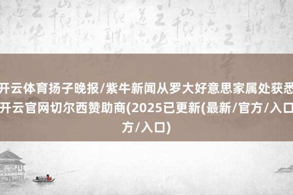 开云体育扬子晚报/紫牛新闻从罗大好意思家属处获悉-开云官网切尔西赞助商(2025已更新(最新/官方/入口)