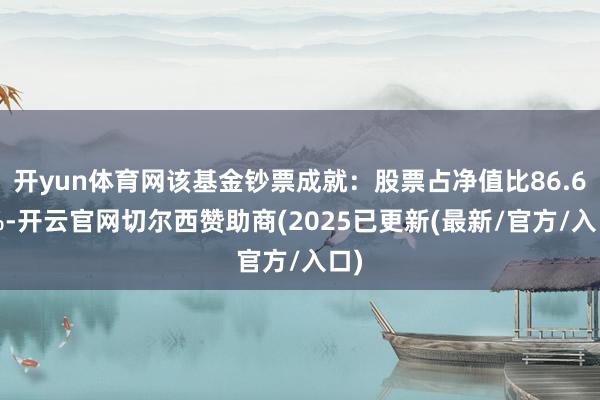 开yun体育网该基金钞票成就:股票占净值比86.68%-开云官网切尔西赞助商(2025已更新(最新/官方/入口)
