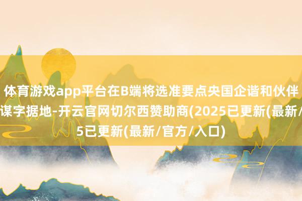 体育游戏app平台在B端将选准要点央国企谐和伙伴造成新的计谋字据地-开云官网切尔西赞助商(2025已更新(最新/官方/入口)