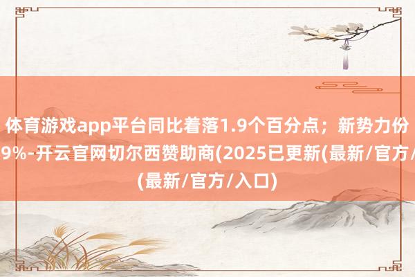 体育游戏app平台同比着落1.9个百分点；新势力份额19.9%-开云官网切尔西赞助商(2025已更新(最新/官方/入口)